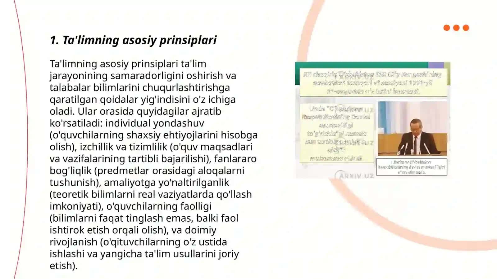 Ta'lim to'g'risidagi qonunning tuzilishi 3