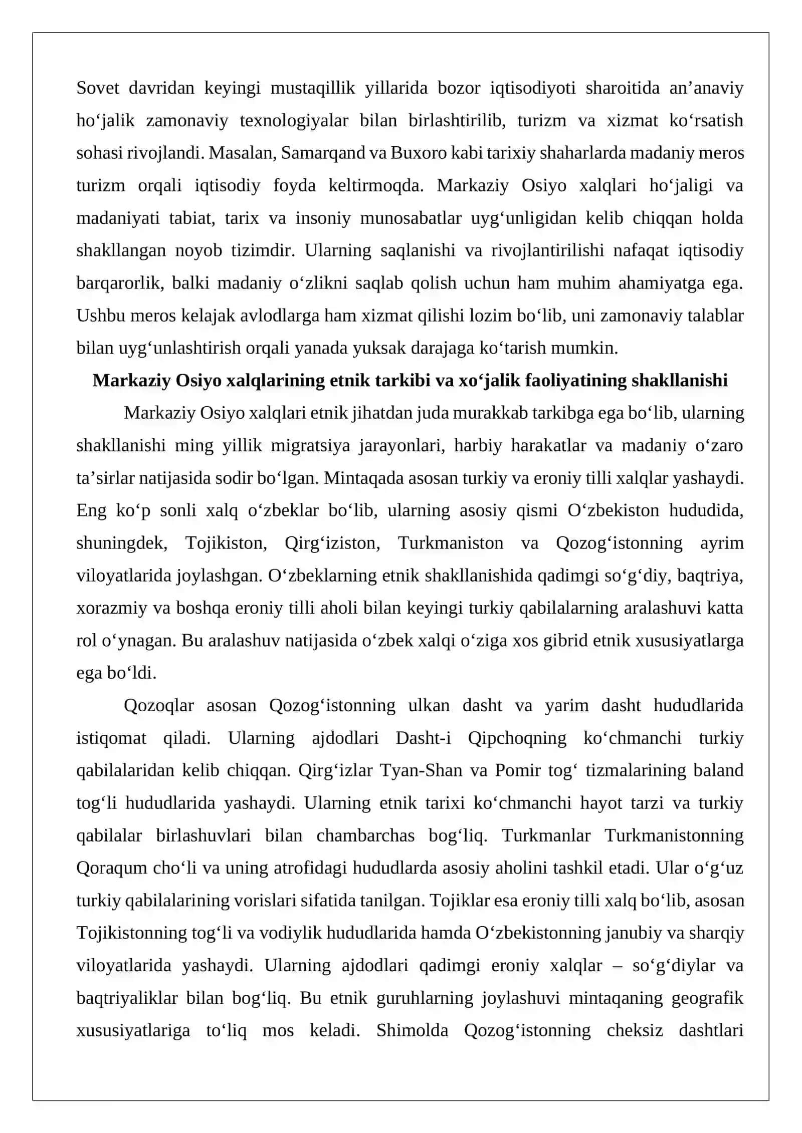 Markaziy Osiyo xalqlari hoʻjaligi va madaniyati 3
