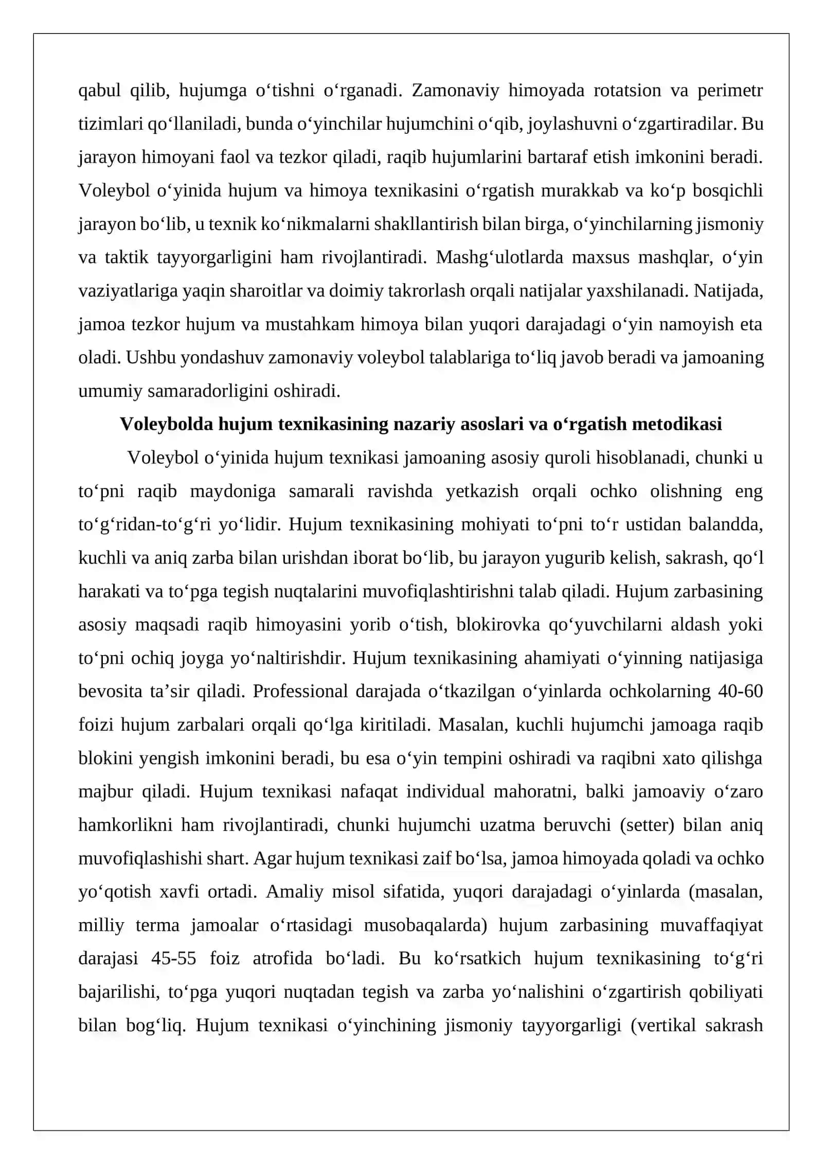 Voleybolda Hujum va Himoya Texnikasini O'rgatish 3