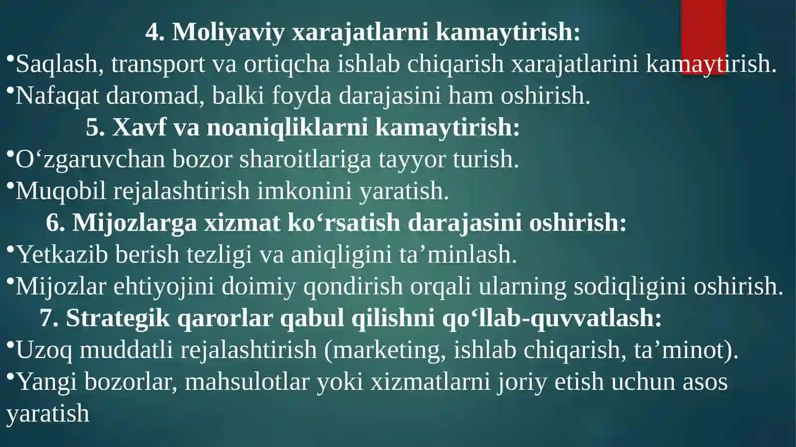 Yetkazib berish zanjirini boshqarish usullari 3