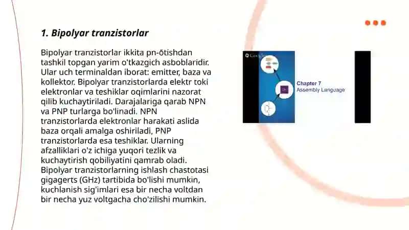 Tranzistor turlari va tasniflari 3