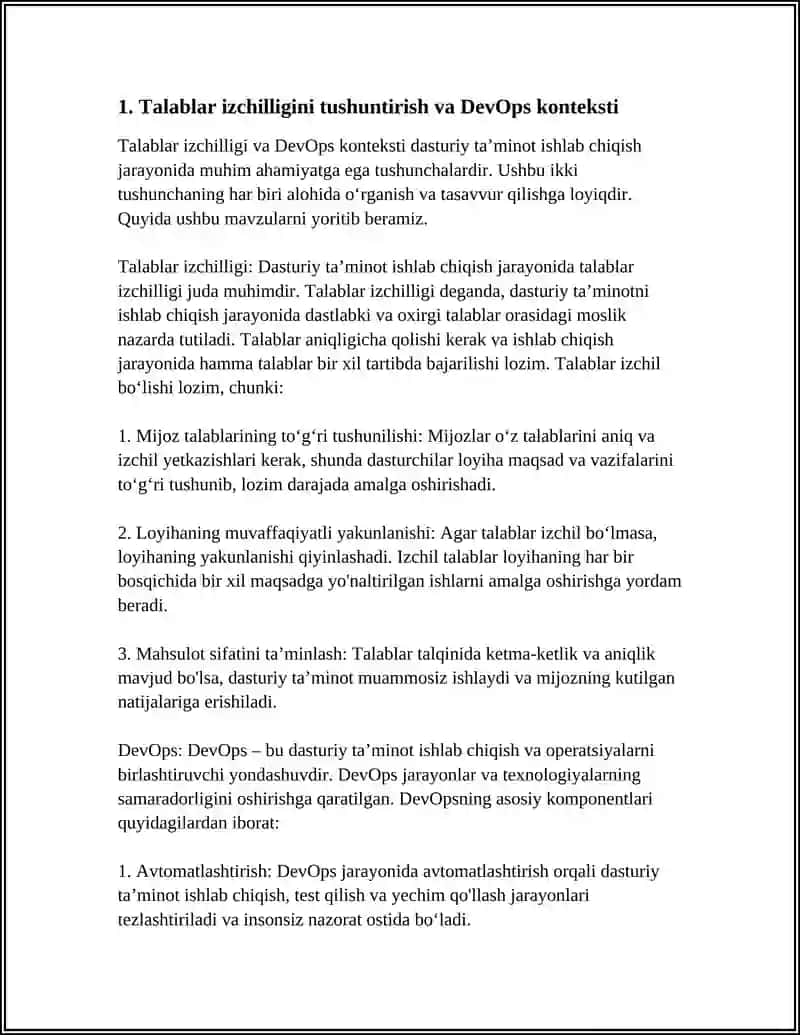 DEVOPS MUHITIDA TALABLAR IZCHILIGINI BOSHQARISH VA CI/CD PIPELINEDA KUZATISH 3