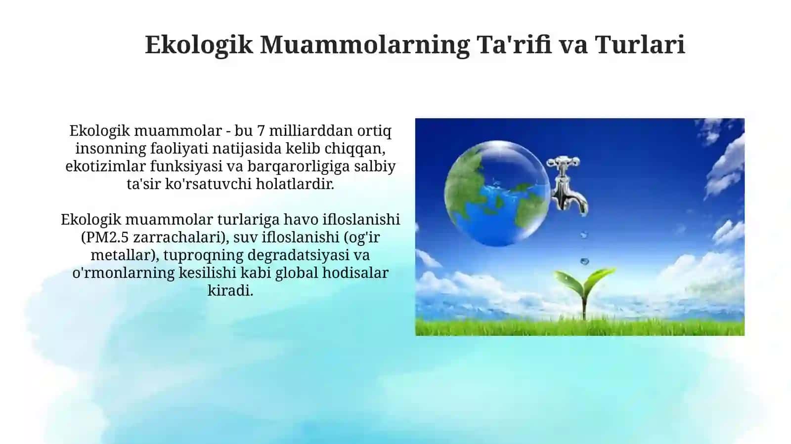 Ekologik Muammolarning Ta'rifi va Turlari 3
