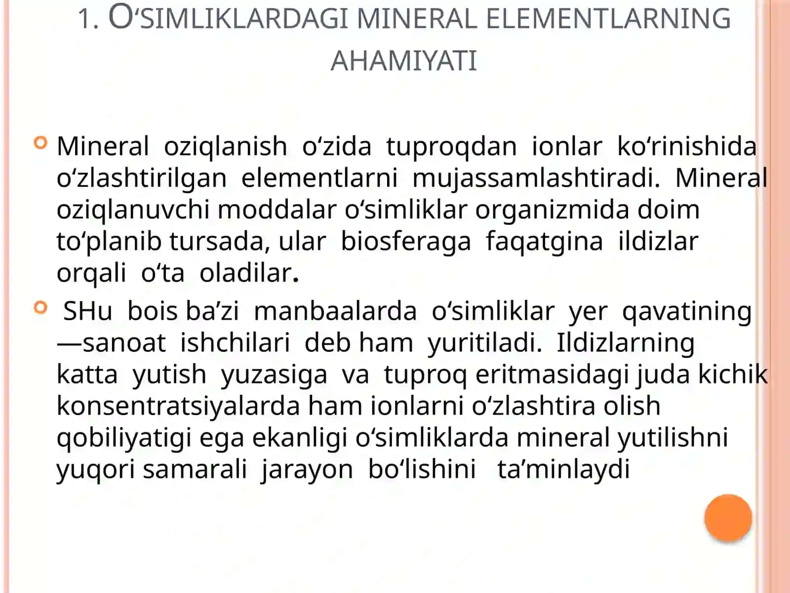 O‘SIMLIKLARNI TUPROQDAN OZIQLANISHI 3