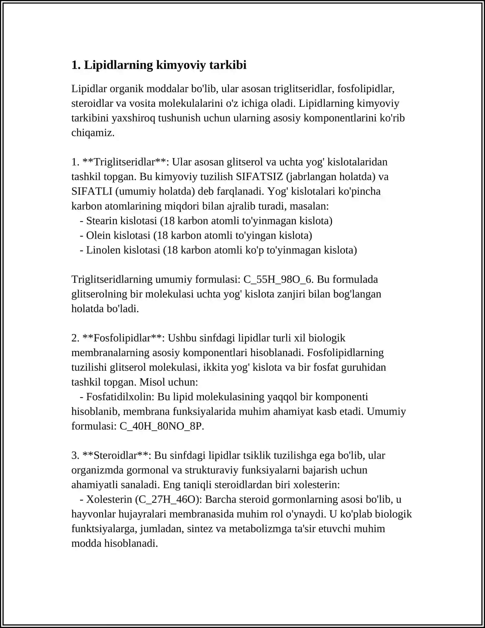 Lipidlar 3