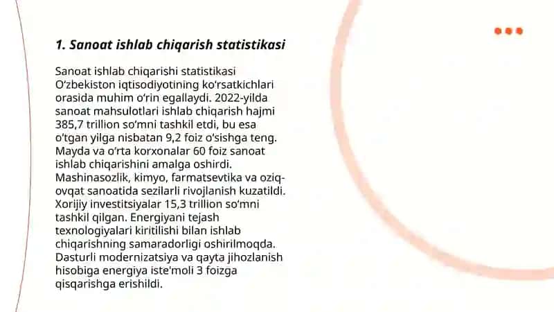 Sanoat statistikasi 3