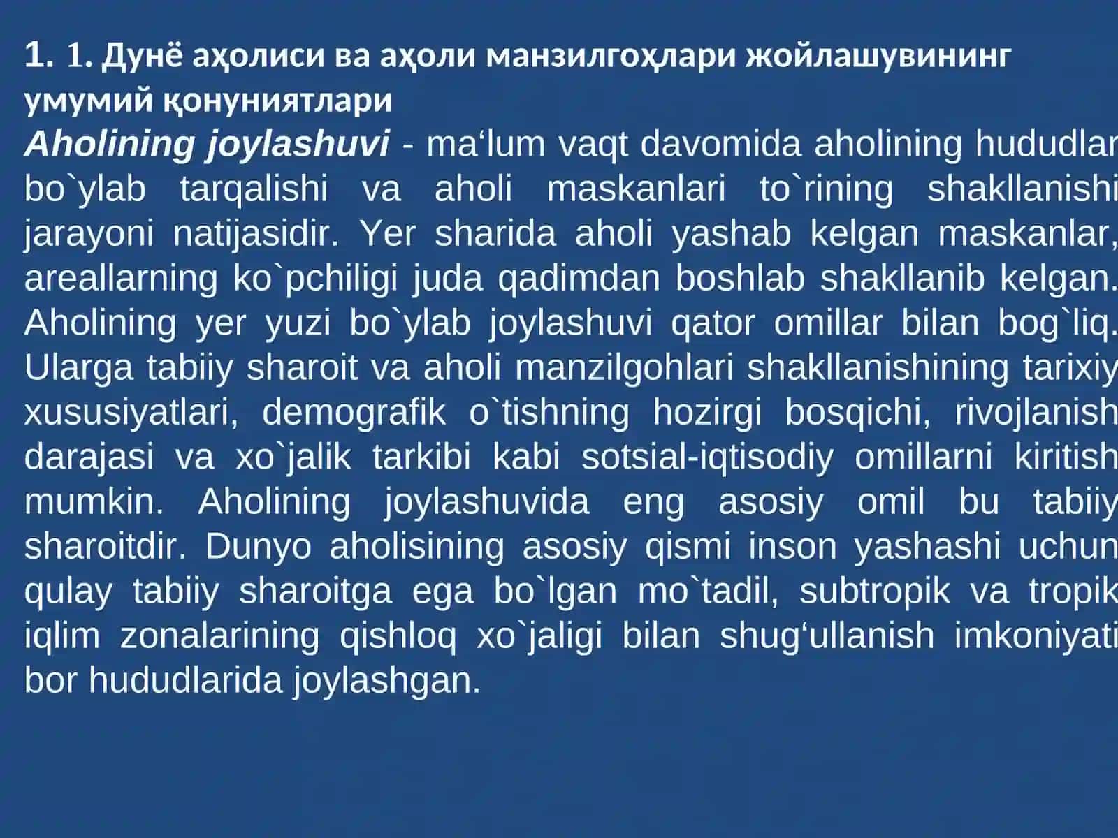 Аҳоли манзилгохлари ва уларнинг шаклланиши 3