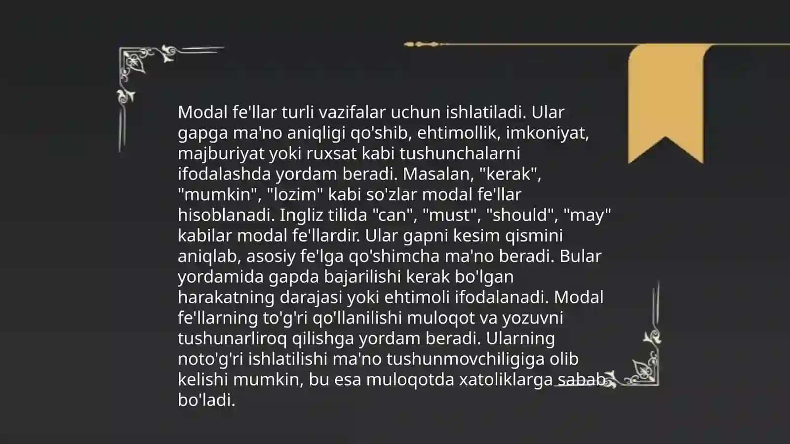 Modal fe'llar 3
