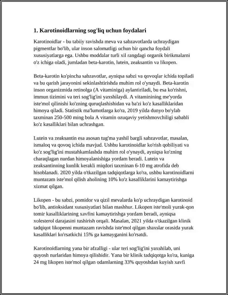 KARATINOIDLARNING TIBBIYOTDA QO'LLANILISHI 3