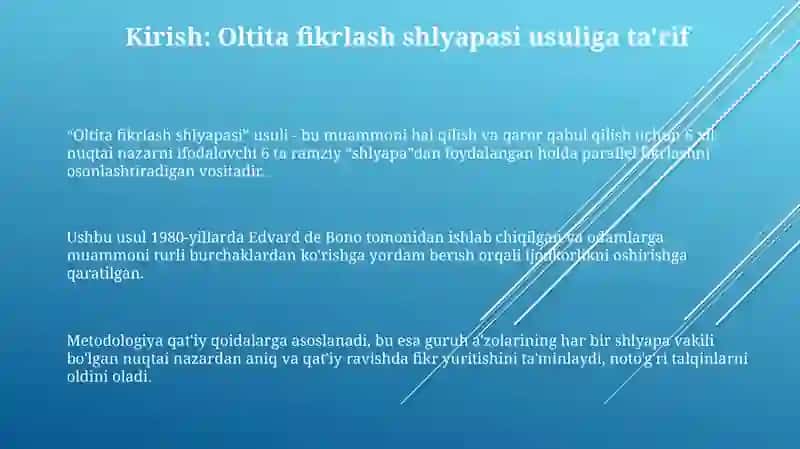 Edvard Bononing "6 shlyapa" usuli 3