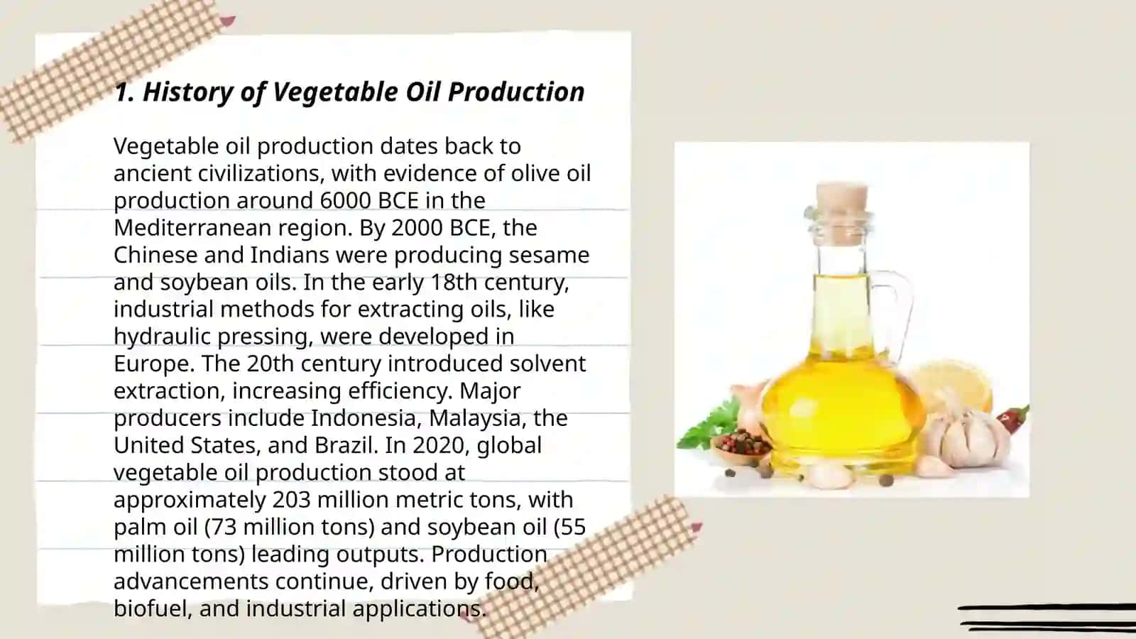 Vegetable oil production 3