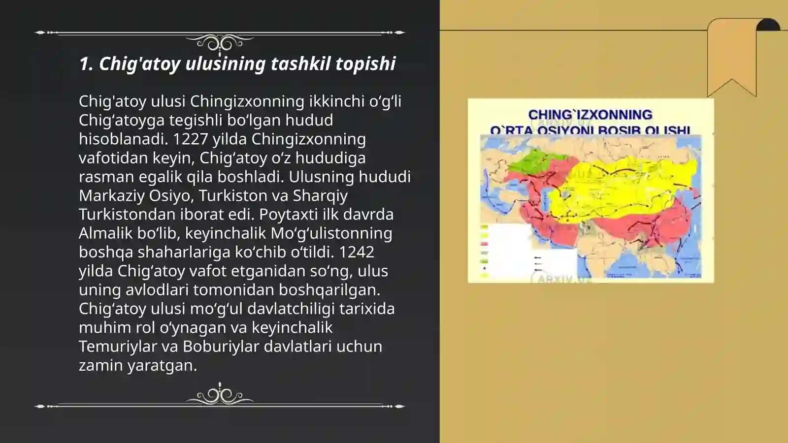 Chig'atoy Ulusining Tarixiy Geografiyasi 3