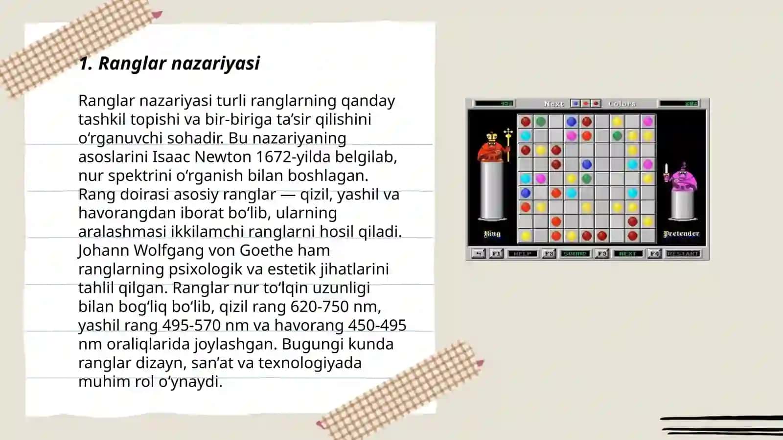 Ranglar nazariyasi 3