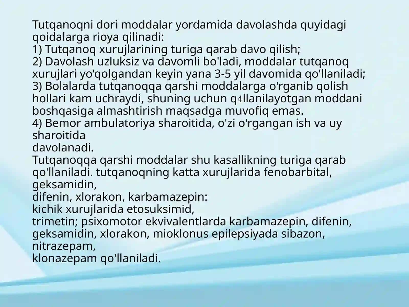 Tutqanoqqa va parkinsonizm qarshi moddalar 3
