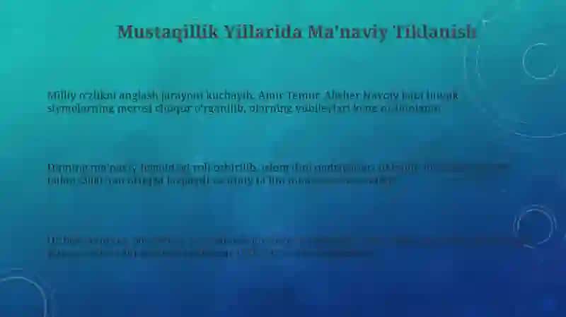 Mustaqillik Yillarida Ma'naviy Tiklanish 3