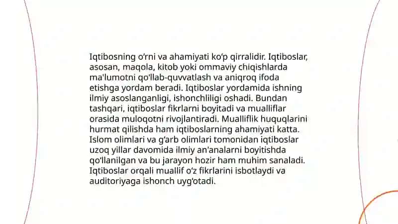 Iqtibos keltirish. Parafraza 3