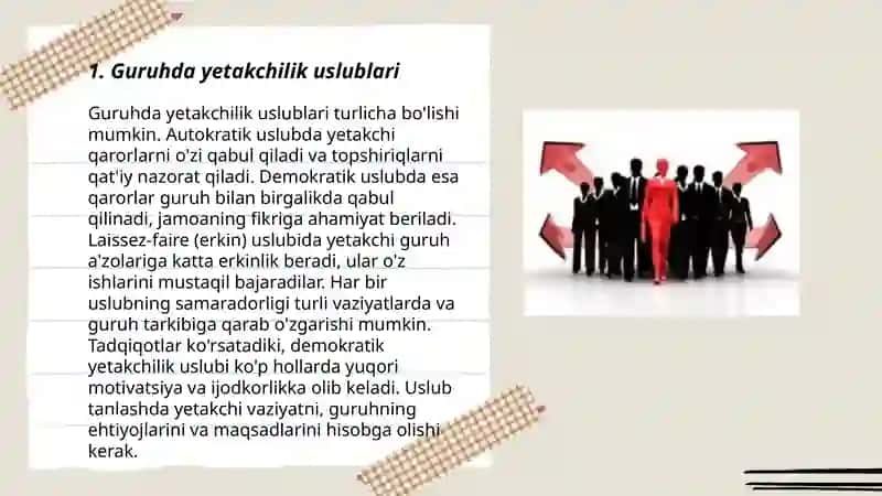 Guruhda boshqaruvning psixologik asoslari 3