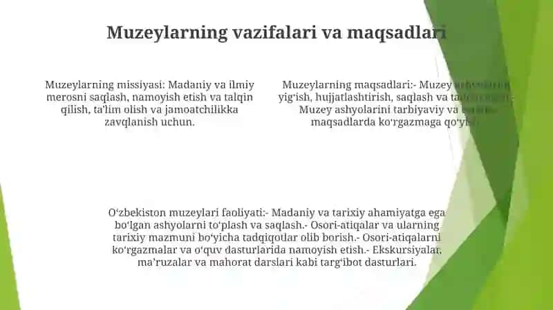O‘zbekistonda Muzeylar Faoliyati 3