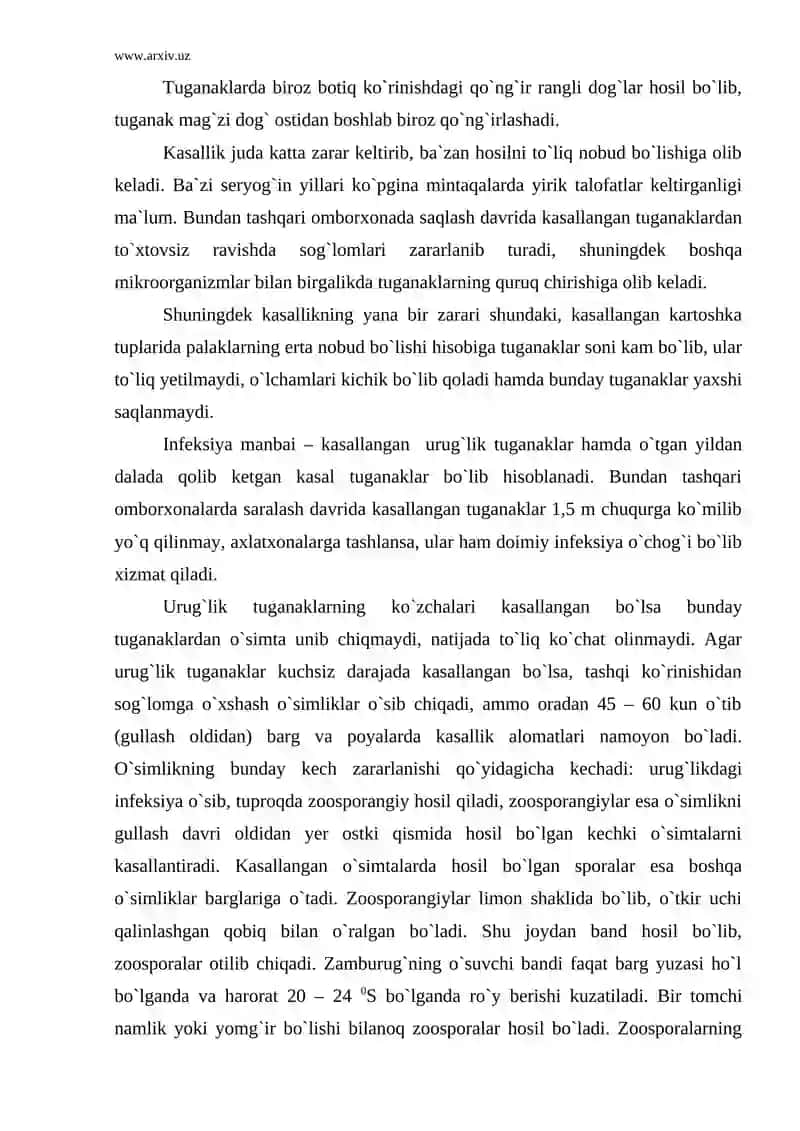 Kartoshkaning fitoftoroz va rak kasalligi 3