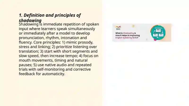 Strategies for improving speaking: Shadowing. Role-playing 3