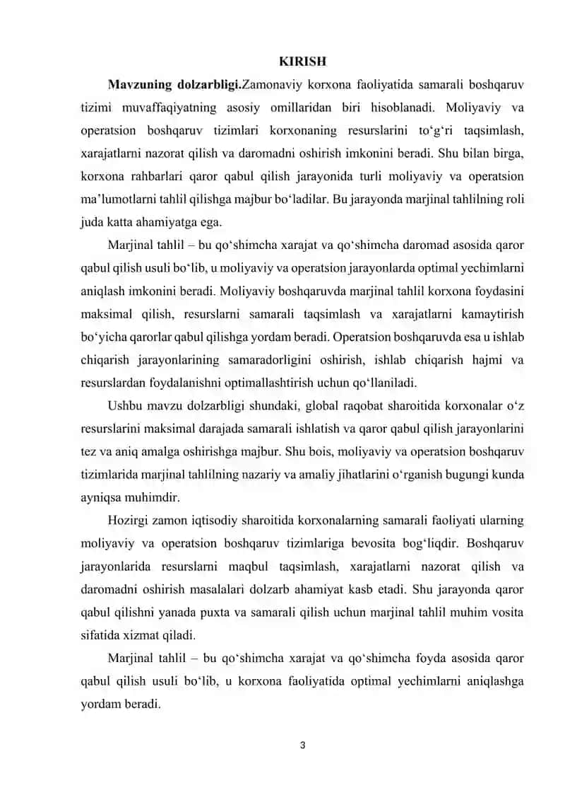 MOLIYAVIY VA OPERATSION BOSHQARUV TIZIMIDA MARJINAL TAHLIL. 3