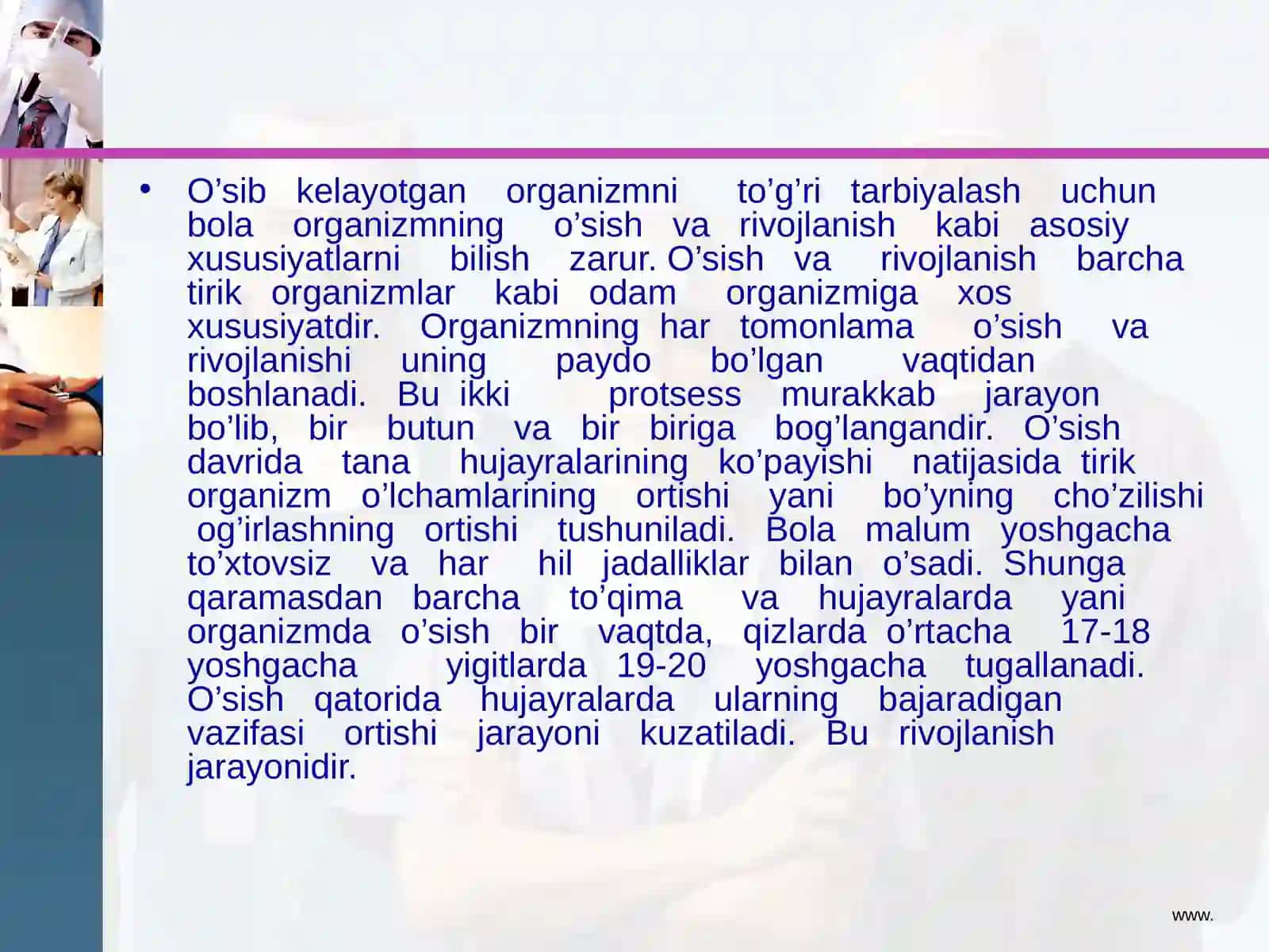 Yoshlik davrlarning morfologik va fiziologik xususiyatlari 3