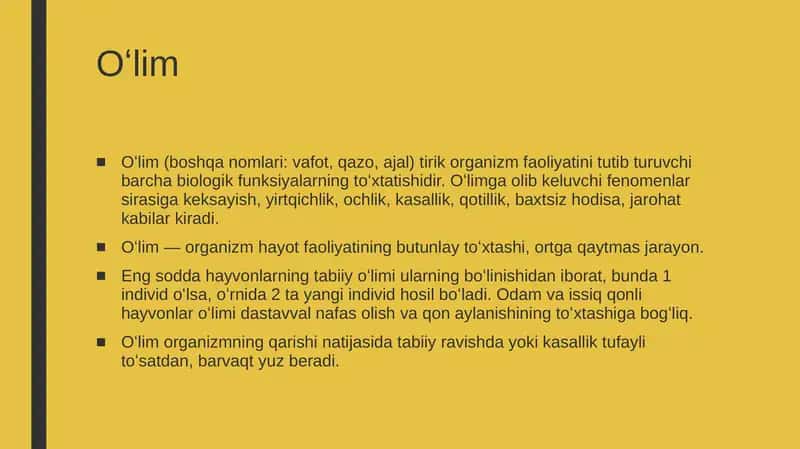 Oʻlim haqida tushuncha 3
