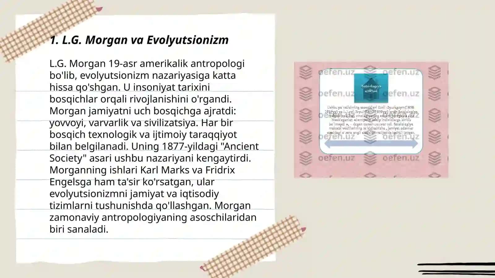 L.G. Morgan va Evolyutsionizm 3