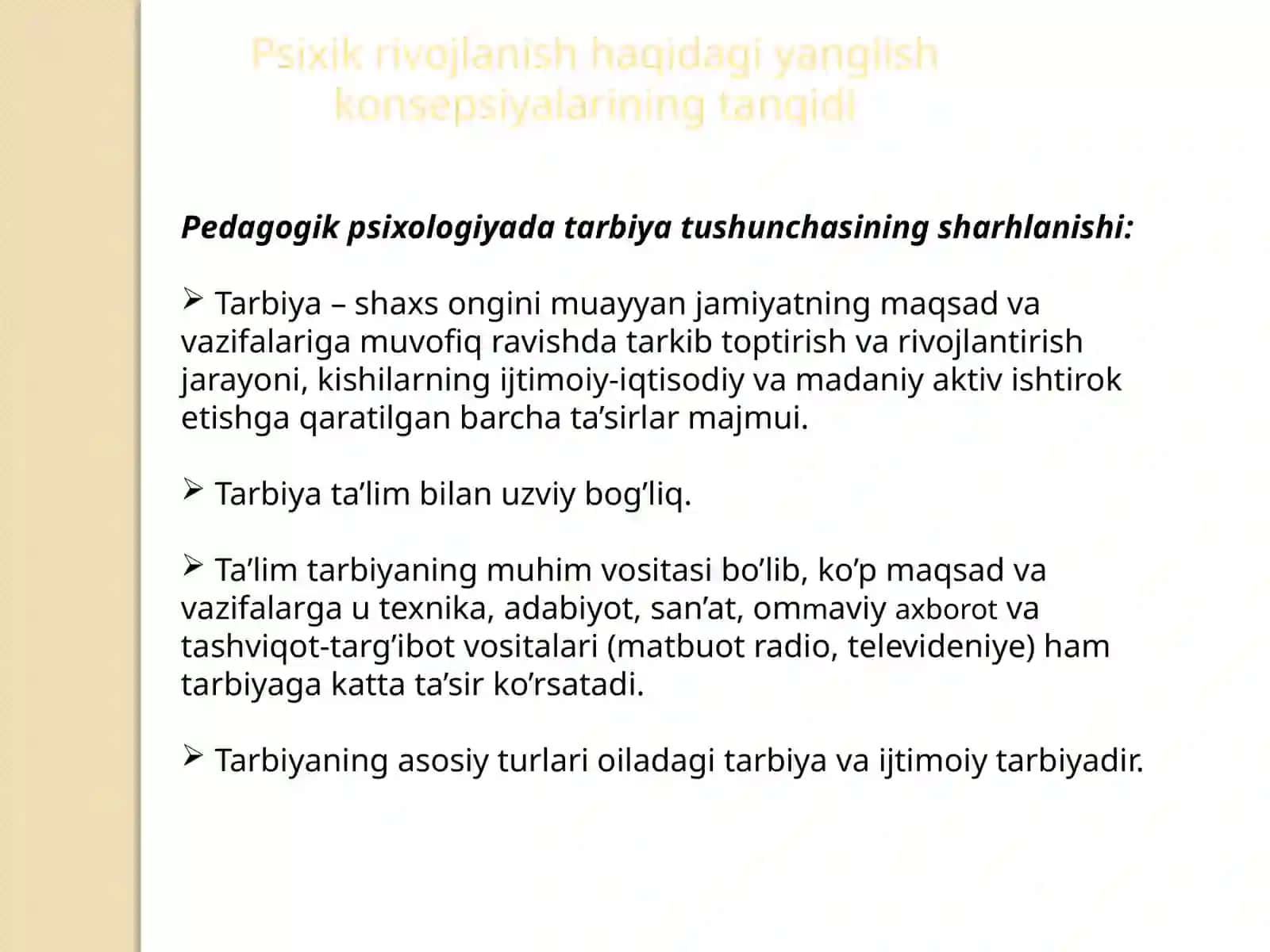 TURLI YOSH DAVRLARIDA O’ZLASHTIRISH XUSUSIYATLARI 3