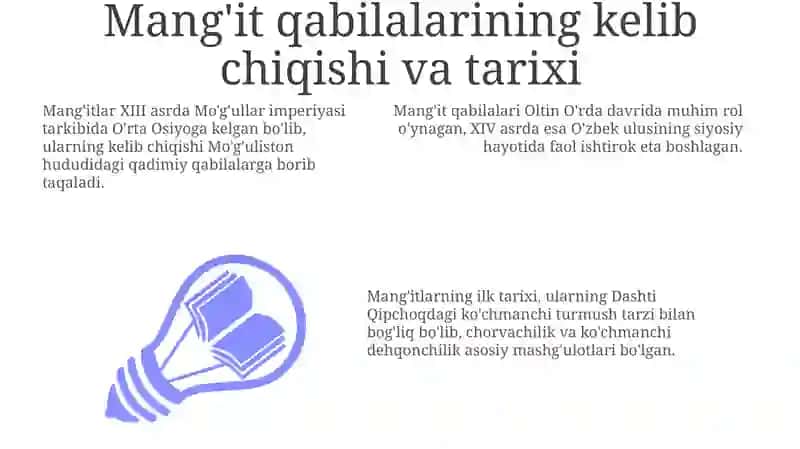Mang'it qabilalarining o‘zbek xalqining shakllanishiga qo‘shgan hissasi 3