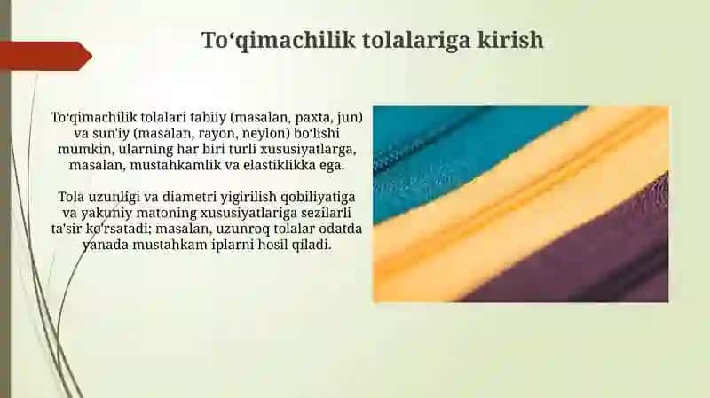 To‘qimachilik tolalari 3