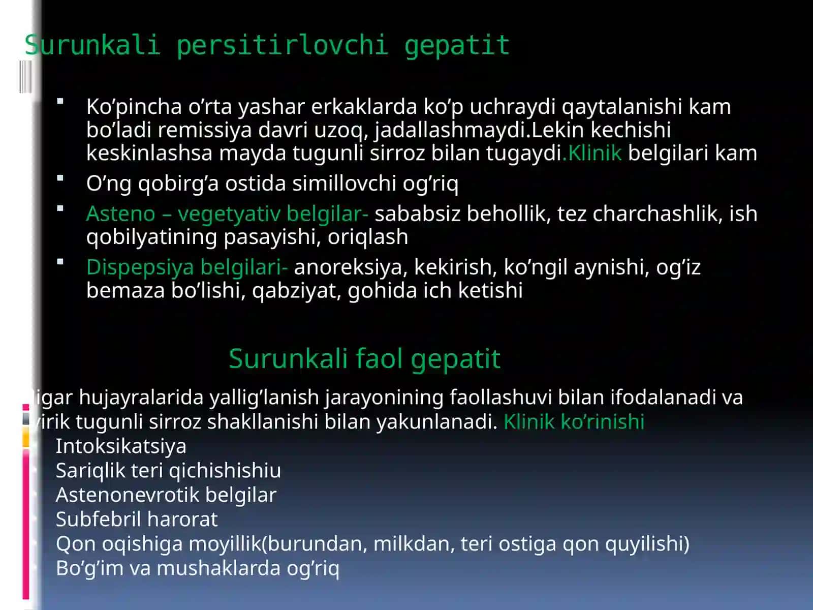 Jigar parehnimasining kastlanishi sindromi 3