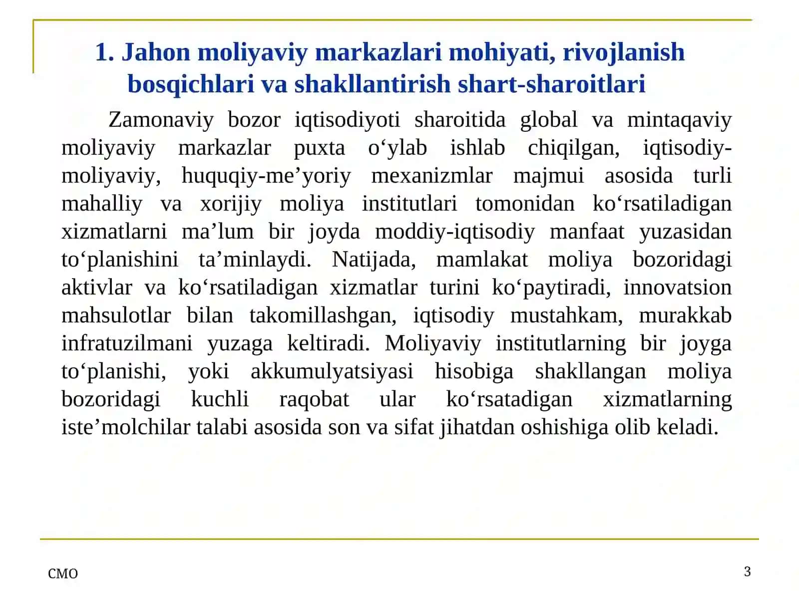 Xalqaro moliyaviy markazlar 3