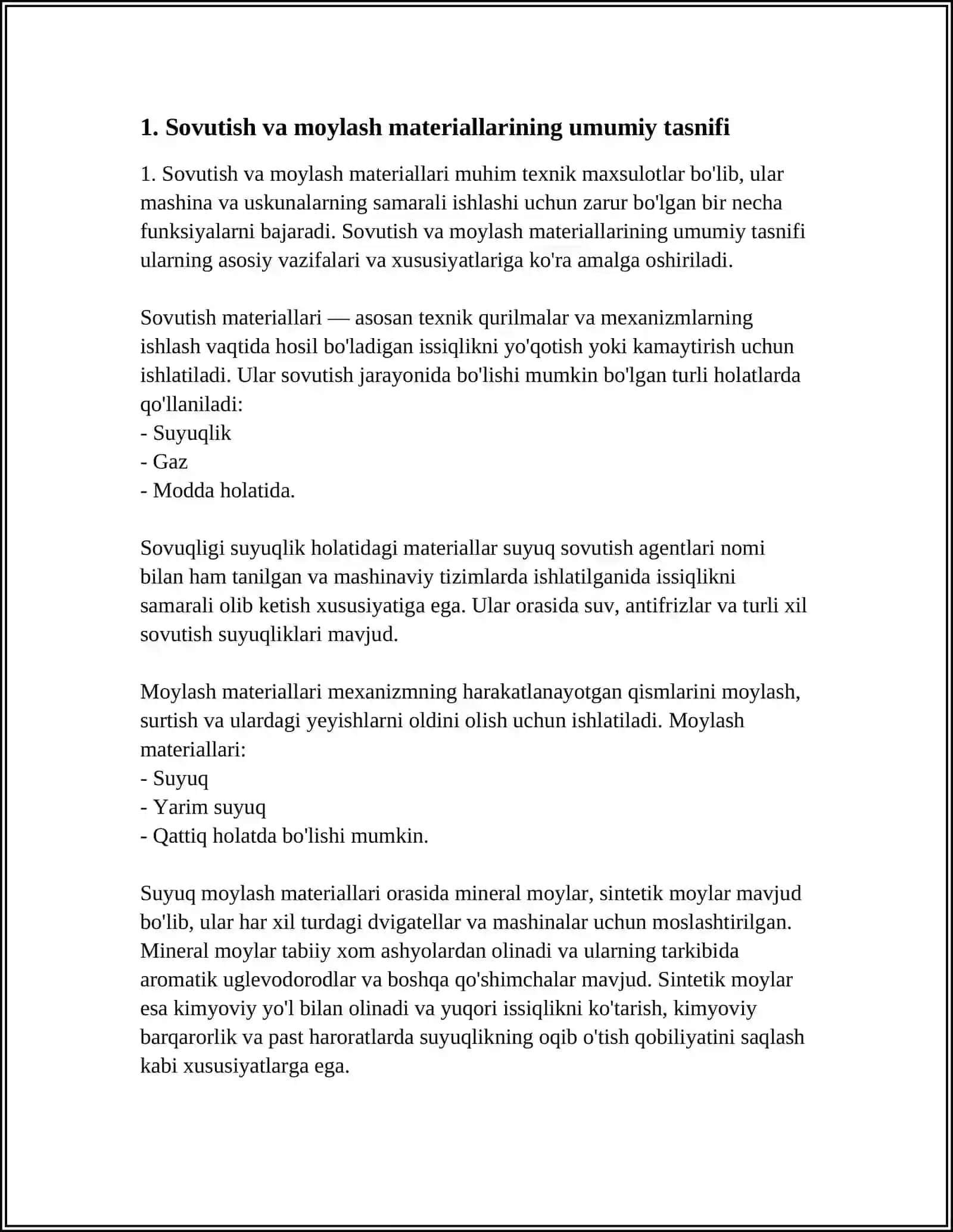 YA.N.SOVUTISH VA MOYLASH MATERIALLARINING TURLARI 3