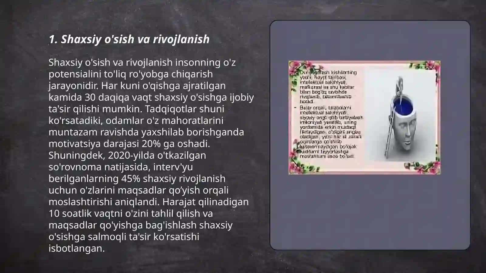 Shaxsiy o'sish va rivojlanish 3