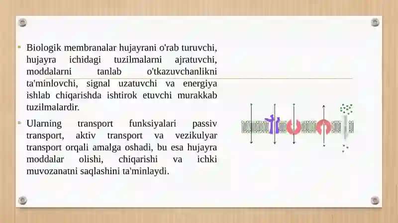Biologik membranalar va ularning transport funksiyalari 3