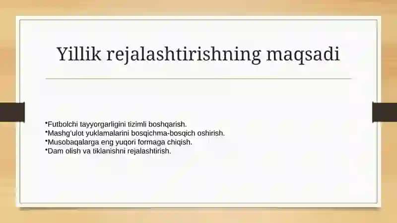 Yillikrejalashtirish 3