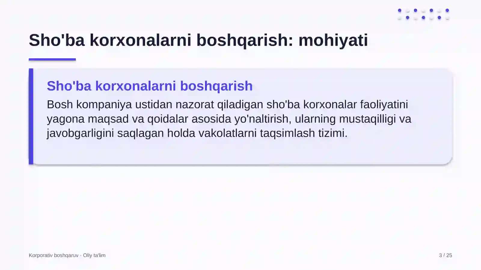 tosh shag'al karyerlarida sho'ba korxonalarni boshqarish 7676 3