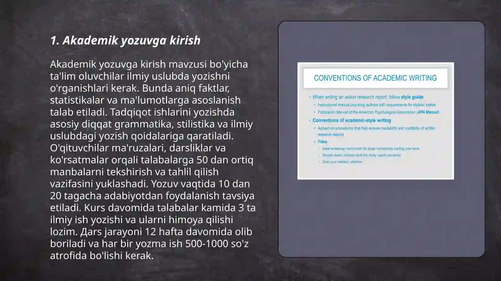 Akademik yozuv va uning xususiyatlari 3