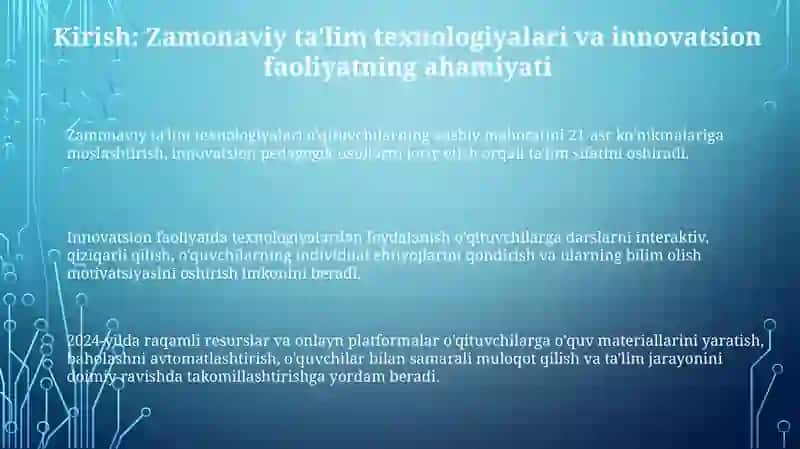 Zamonaviy ta'lim texnologiyalari 3