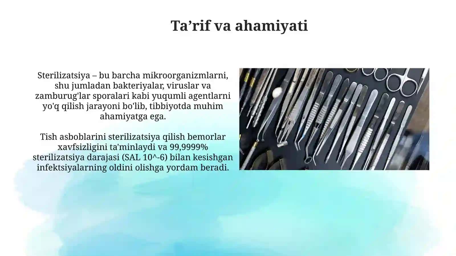 Sterilizatsiya tushunchalari va metodlari 3