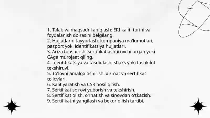 ERI kaliti sertifikati 3