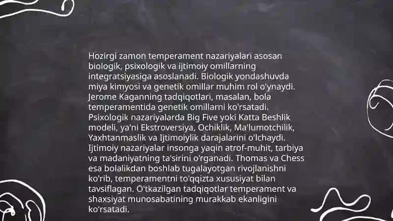 Temperament haqida xozirgi zamon nazariyalari 3