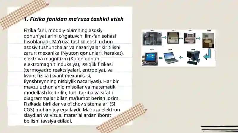 Fizika fanidan maʼruza 3