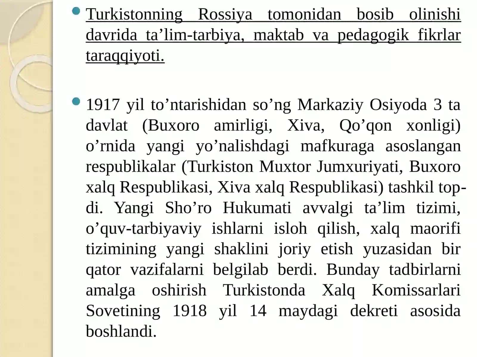 Turkiston O'lkasida Tarbiya va Pedagogik Fikrlar 3