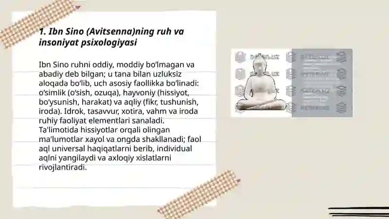 Sharq mutafakkirlarining psixologik g‘oyalari 3