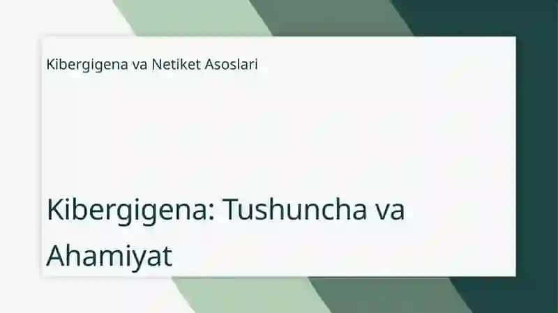 Kibergigena va Netiket 3