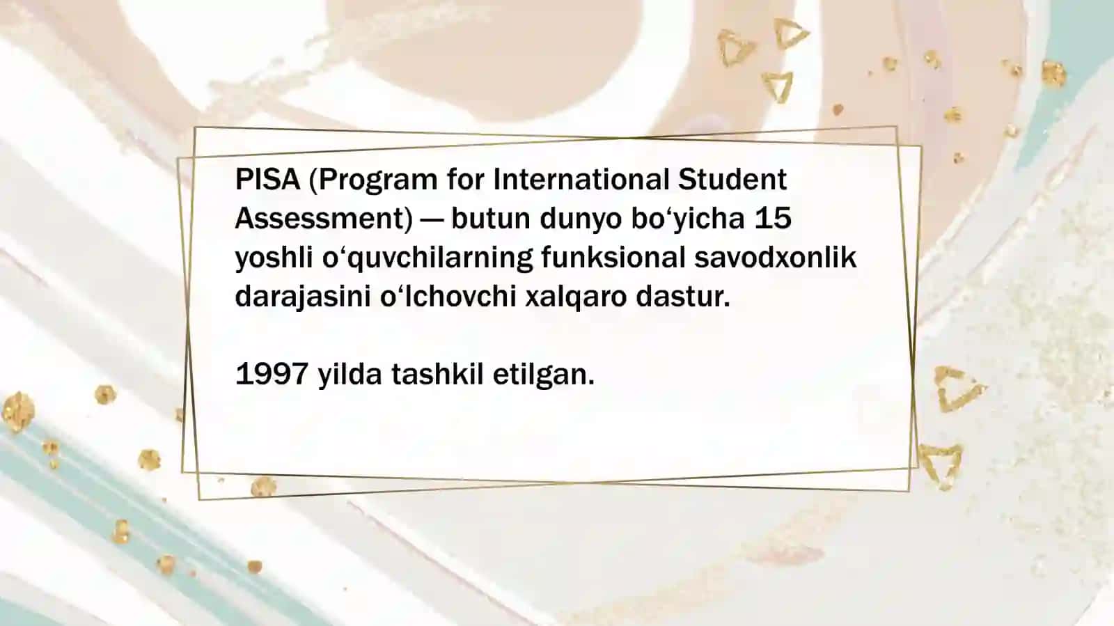 Pisa xalqaro baholash tòģrisida 3