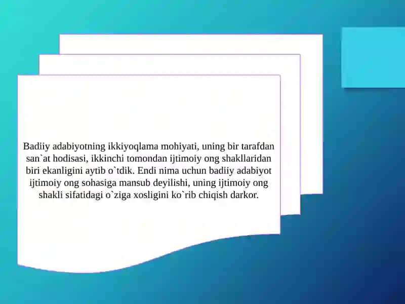 Badiiy adabiyotning ijtimoiy ong shakllari 3