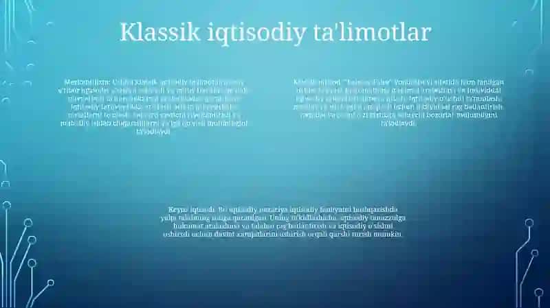 Qadimgi Va Hozirgi Iqtisodiy Ta'limotlar 3